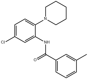 N-(5-CHLORO-2-PIPERIDINOPHENYL)-3-METHYLBENZENECARBOXAMIDE Struktur