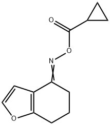 4-([(CYCLOPROPYLCARBONYL)OXY]IMINO)-6,7-DIHYDRO-1-BENZOFURAN Struktur