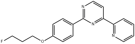 2-[4-(3-FLUOROPROPOXY)PHENYL]-4-(2-PYRIDINYL)PYRIMIDINE Struktur