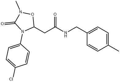 2-[4-(4-CHLOROPHENYL)-2-METHYL-3-OXO-1,2,4-OXADIAZOLAN-5-YL]-N-(4-METHYLBENZYL)ACETAMIDE Struktur