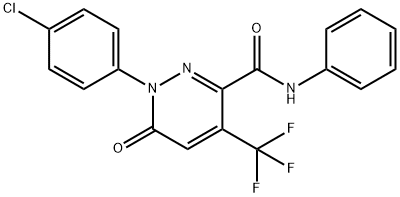 1-(4-CHLOROPHENYL)-6-OXO-N-PHENYL-4-(TRIFLUOROMETHYL)-1,6-DIHYDRO-3-PYRIDAZINECARBOXAMIDE Struktur