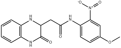 N-(4-METHOXY-2-NITROPHENYL)-2-(3-OXO-1,2,3,4-TETRAHYDROQUINOXALIN-2-YL)ACETAMIDE Struktur