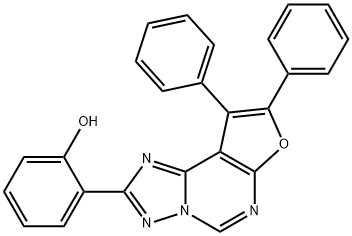 2-(8,9-DIPHENYLFURO[3,2-E][1,2,4]TRIAZOLO[1,5-C]PYRIMIDIN-2-YL)PHENOL Struktur