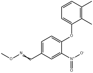 4-(2,3-DIMETHYLPHENOXY)-3-NITROBENZENECARBALDEHYDE O-METHYLOXIME Struktur