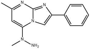 7-METHYL-5-(1-METHYLHYDRAZINO)-2-PHENYLIMIDAZO[1,2-A]PYRIMIDINE Struktur