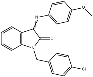 1-(4-CHLOROBENZYL)-3-[(4-METHOXYPHENYL)IMINO]-1,3-DIHYDRO-2H-INDOL-2-ONE Struktur