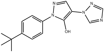 1-[4-(TERT-BUTYL)PHENYL]-4-(1H-1,2,4-TRIAZOL-1-YL)-1H-PYRAZOL-5-OL Struktur