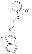 2-([2-(2-METHOXYPHENOXY)ETHYL]THIO)-1-METHYL-1H-BENZIMIDAZOLE Struktur