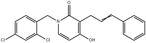 1-(2,4-DICHLOROBENZYL)-4-HYDROXY-3-[(E)-3-PHENYL-2-PROPENYL]-2(1H)-PYRIDINONE Struktur