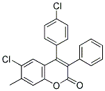 6-CHLORO-4(4'-CHLOROPHENYL)-7-METHYL-3-PHENYLCOUMARIN Struktur