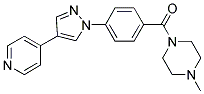 1-METHYL-4-[4-(4-(PYRIDIN-4-YL)-1H-PYRAZOL-1-YL)BENZOYL]PIPERAZINE Struktur