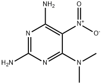 2,4-DIAMINO-6-(DIMETHYLAMINO)-5-(NITRO)PYRIMIDINE Struktur