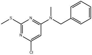 N-BENZYL-6-CHLORO-N-METHYL-2-(METHYLSULFANYL)-4-PYRIMIDINAMINE Struktur