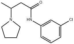 N-(3-CHLOROPHENYL)-3-(1-PYRROLIDINYL)BUTANAMIDE Struktur