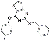 2-(BENZYLSULFANYL)-4-(4-METHYLPHENOXY)THIENO[3,2-D]PYRIMIDINE Struktur