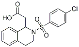 (2-[(4-CHLOROPHENYL)SULFONYL]-1,2,3,4-TETRAHYDROISOQUINOLIN-1-YL)ACETIC ACID Struktur