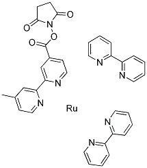 BIS(2,2'-BIPYRIDINE)-4'-METHYL-4-CARBOXYBYPYRIDINE-RUTHENIUM N-SUCCINIMYDYL ESTER Struktur