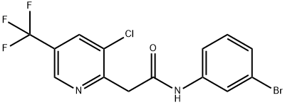 N-(3-BROMOPHENYL)-2-[3-CHLORO-5-(TRIFLUOROMETHYL)-2-PYRIDINYL]ACETAMIDE Struktur