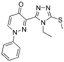 3-[4-ETHYL-5-(METHYLSULFANYL)-4H-1,2,4-TRIAZOL-3-YL]-1-PHENYL-4(1H)-PYRIDAZINONE Struktur