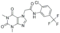 N-[2-CHLORO-5-(TRIFLUOROMETHYL)PHENYL]-2-(1,3-DIMETHYL-2,6-DIOXO-1,2,3,6-TETRAHYDRO-7H-PURIN-7-YL)ACETAMIDE Struktur