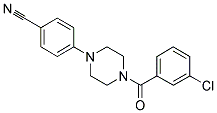 4-[4-(3-CHLOROBENZOYL)PIPERAZINO]BENZENECARBONITRILE Struktur