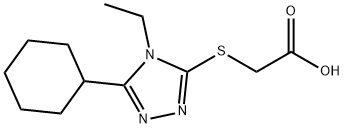 (5-CYCLOHEXYL-4-ETHYL-4H-[1,2,4]TRIAZOL-3-YL-SULFANYL)ACETIC ACID Struktur