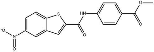 METHYL 4-([(5-NITRO-1-BENZOTHIOPHEN-2-YL)CARBONYL]AMINO)BENZENECARBOXYLATE Struktur