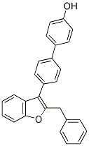 2-BENZYL-3-(4'-HYDROXY)BIPHENYL BENZOFURAN Struktur