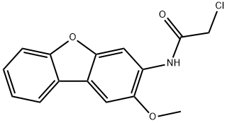 2-CHLORO-N-(2-METHOXY-DIBENZOFURAN-3-YL)-ACETAMIDE Struktur