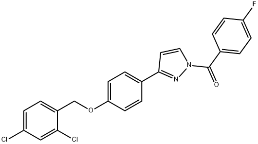 (3-(4-[(2,4-DICHLOROBENZYL)OXY]PHENYL)-1H-PYRAZOL-1-YL)(4-FLUOROPHENYL)METHANONE Struktur