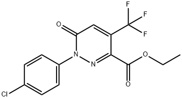 ETHYL 1-(4-CHLOROPHENYL)-6-OXO-4-(TRIFLUOROMETHYL)-1,6-DIHYDRO-3-PYRIDAZINECARBOXYLATE Struktur