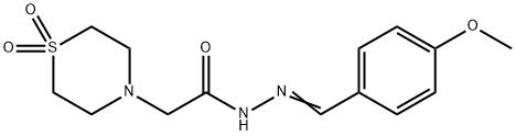 2-(1,1-DIOXO-1LAMBDA6,4-THIAZINAN-4-YL)-N'-[(E)-(4-METHOXYPHENYL)METHYLIDENE]ACETOHYDRAZIDE Struktur