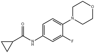 N-(3-FLUORO-4-MORPHOLINOPHENYL)CYCLOPROPANECARBOXAMIDE Struktur