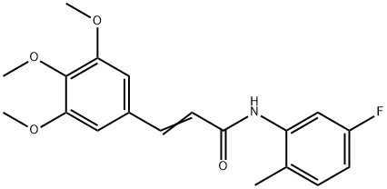 N-(5-FLUORO-2-METHYLPHENYL)-3-(3,4,5-TRIMETHOXYPHENYL)ACRYLAMIDE Struktur