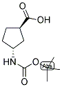 (1R,3R)-N-BOC-3-AMINOCYCLOPENTANE CARBOXYLIC ACID Struktur