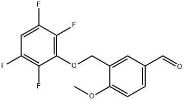 4-METHOXY-3-(2,3,5,6-TETRAFLUORO-PHENOXYMETHYL)-BENZALDEHYDE Struktur