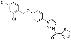 (3-(4-[(2,4-DICHLOROBENZYL)OXY]PHENYL)-1H-PYRAZOL-1-YL)(2-THIENYL)METHANONE Struktur