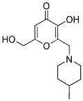 3-HYDROXY-6-(HYDROXYMETHYL)-2-[(4-METHYLPIPERIDINO)METHYL]-4H-PYRAN-4-ONE Struktur