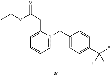 2-(2-ETHOXY-2-OXOETHYL)-1-[4-(TRIFLUOROMETHYL)BENZYL]PYRIDINIUM BROMIDE Struktur