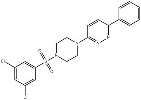 3-(4-[(3,5-DICHLOROPHENYL)SULFONYL]PIPERAZINO)-6-PHENYLPYRIDAZINE Struktur