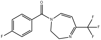 (4-FLUOROPHENYL)[5-(TRIFLUOROMETHYL)-2,3-DIHYDRO-1H-1,4-DIAZEPIN-1-YL]METHANONE Struktur