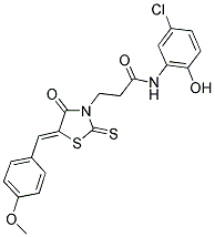 N-(5-CHLORO-2-HYDROXYPHENYL)-3-[(5Z)-5-(4-METHOXYBENZYLIDENE)-4-OXO-2-THIOXO-1,3-THIAZOLIDIN-3-YL]PROPANAMIDE Struktur