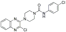 N-(4-CHLOROPHENYL)-4-(3-CHLOROQUINOXALIN-2-YL)TETRAHYDROPYRAZINE-1(2H)-CARBOXAMIDE Struktur