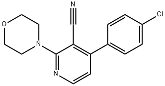 4-(4-CHLOROPHENYL)-2-MORPHOLINONICOTINONITRILE Struktur