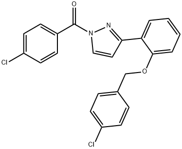 (3-(2-[(4-CHLOROBENZYL)OXY]PHENYL)-1H-PYRAZOL-1-YL)(4-CHLOROPHENYL)METHANONE Struktur