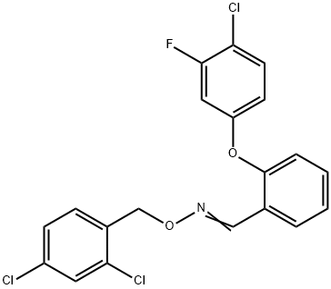 2-(4-CHLORO-3-FLUOROPHENOXY)BENZENECARBALDEHYDE O-(2,4-DICHLOROBENZYL)OXIME Struktur