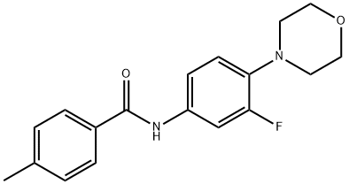 N-(3-FLUORO-4-MORPHOLINOPHENYL)-4-METHYLBENZENECARBOXAMIDE Struktur