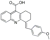 4-(4-METHOXY-BENZYLIDENE)-1,2,3,4-TETRAHYDRO-ACRIDINE-9-CARBOXYLIC ACID Struktur