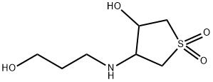 4-(3-HYDROXY-PROPYLAMINO)-1,1-DIOXO-TETRAHYDRO-1-THIOPHEN-3-OL Struktur