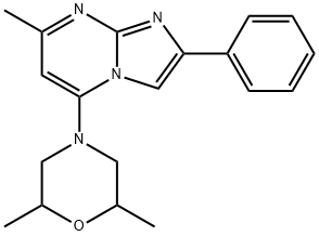 5-(2,6-DIMETHYLMORPHOLINO)-7-METHYL-2-PHENYLIMIDAZO[1,2-A]PYRIMIDINE Struktur